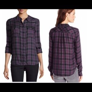 Paige Flannel Shirt (Purple/Black/Blue)